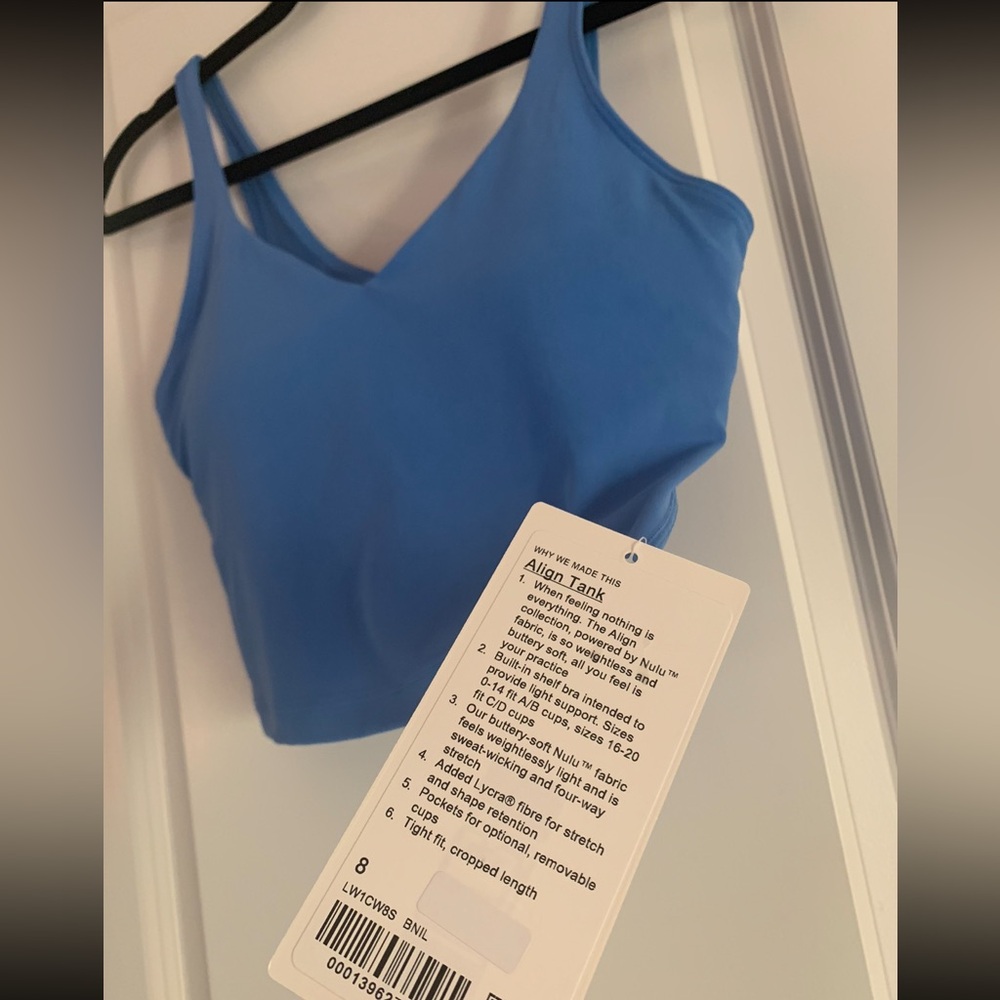 Lululemon Align Tank Blue Nile NWT Size 8